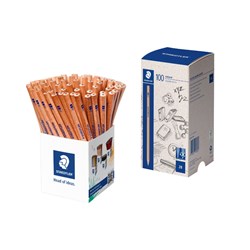 STAEDTLER 130 NATURAL PENCIL 2B, Cup of 100