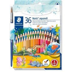 STAEDTLER AQUARELL PENCILS Noris Club Asst Colours Pk36