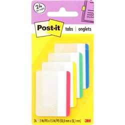 Post-it 686F-1 Durable Tabs 50mm x 38mm Assorted Pack Of 24