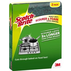 SCOTCH-BRITE SPONGES SCOURERS & WIPES Scourer Sponge PK2