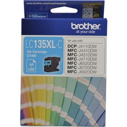 BROTHER LC135XLC INKJET CART Cyan 1200pg High Yield