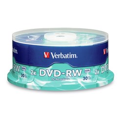 VERBATIM RE-WRITABLE DVDS DVD-RW 4.7GB 2X