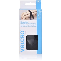 VELCRO ADJUSTABLE WRAP 19mmx3m Black