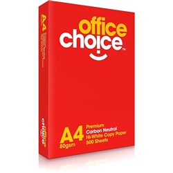 OFFICE CHOICE COPY PAPER A4 210X297MM REAM 80 gsm