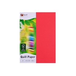 QUILL A4 XL MULTIOFFICE PAPER 80gsm Red