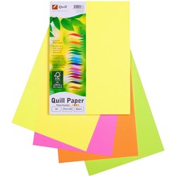 PAPER- XL OFFICE A4 80GSM ASST FLOURO PK 100 90077 PKT