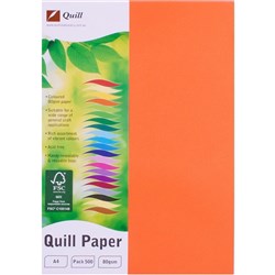 QUILL XL MULTIOFFICE PAPER A4 80gsm Orange PK500 SHTS