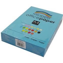 RAINBOW OFFICE PAPER A4 80GSM Blue Ream of 500