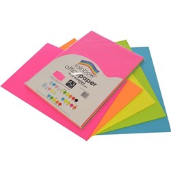 RAINBOW 75GSM OFFICE PAPER A3 5 FLURO ASSORTED
