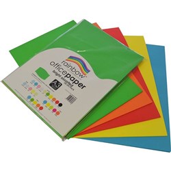 RAINBOW 80GSM OFFICE PAPER A3 5 BRIGHTS ASSORTED