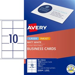 LABEL- AVERY LASER L7415 BUSINESS CARD 10 sht