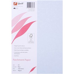 PAPER- PARCHTONE A4 BLUE 89G 06267 PKT