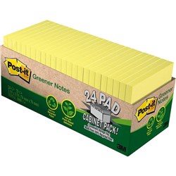 POSTIT 654R24CPCY NOTES Cab Pack 100 Rcycld 76x76 Yel