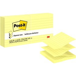 POST-IT POP UP NOTES 76X76MM R335-YL Refills Yellow Lined PK6