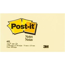 NOTE- POST IT 3M 655 YELLOW #44017