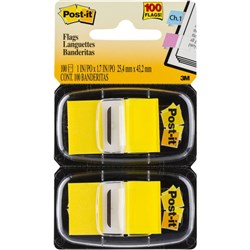 680-YW2 POST-IT FLAGS YELLOW 25MM x 43MM TWIN PKT