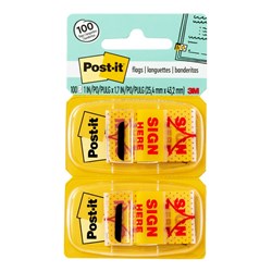 680-SH2 POST-IT FLAGS - SIGN HERE 25MM X 43MM-TWIN PACK