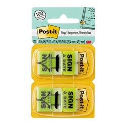 POST-IT PRINTED FLAGS TWIN PACKS 680-SD2 "SIGN AND DATE"