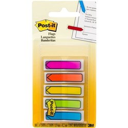 684-ARR2 POST-IT ARROWS - BRIGHT COLOURS BRIGHT - BLUE GREEN ORANGE PK100