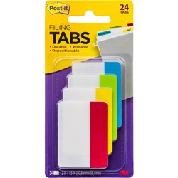 POST-IT DURABLE TABS 686 ALYR Full Colour Index & Filing Aqua, Lime, Yellow, Red