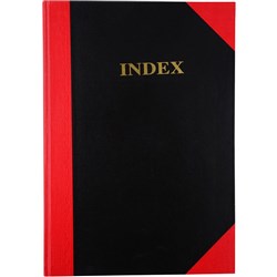 RED & BLACK HARDCASE NOTEBOOKS A4 Indexed 200Pg