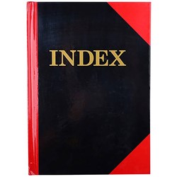 RED AND BLACK NOTEBOOK Gloss Cover A5 100 Lf Indexed Cumberland A-Z