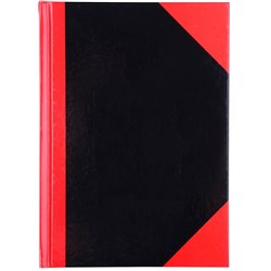 RED AND BLACK NOTEBOOK Gloss Cover A5 200 Leaf Cumberland