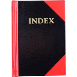 RED AND BLACK NOTEBOOK Gloss Cover A7 100 Lf Indexed 100 Leaf Cumberland