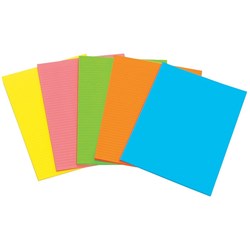 SMALL MARBIG WRITING PAD FLURO A6 Assorted 40 Leaf Pack of 10