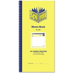 BOOK- MEMO SPIRAX No. 551