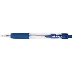 OFFICE CHOICE BALLPOINT PEN Retractable Medium Blue