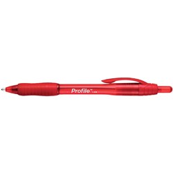 PAPER MATE PROFILE RETRACTABLE BALLPOINT PEN RED