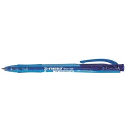 308 M BLUE RETRACTABLE B/PEN BX 10 BOX10