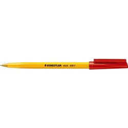 PEN- STAEDTLER STICK 430 FINE RED BALLPEN