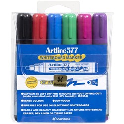 ARTLINE 577 DRYSAFE WHITEBOARD MARKERS 6 Assorted WLT