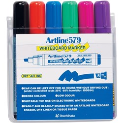 MARKER- ARTLINE WHITEBOARD 579 WALLET 6 PKT
