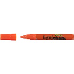 Texta Liquid Chalk Marker Bullet 4.5mm Nib Orange Dry Wipe Glossy Surfaces