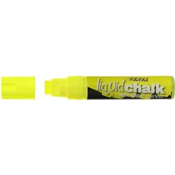 Texta Jumbo Liquid Chalk Marker Wet Wipe Chisel 15mm Nib Yellow