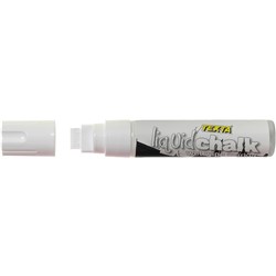 Texta Jumbo Liquid Chalk White Wet Wipe Jumbo Chisel 15mm Nib