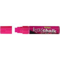 Texta Jumbo Liquid Chalk Wet Wipe Chisel 15mm Nib Pink