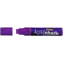 Texta Jumbo Liquid Chalk Purpl Wet Wipe Jumbo Chisel 15mm Nib