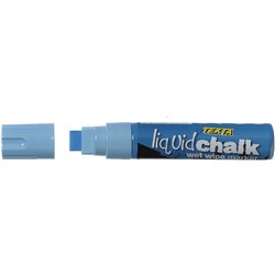 Texta Jumbo Liquid Chalk Wet Wipe Chisel 15mm Nib Blue