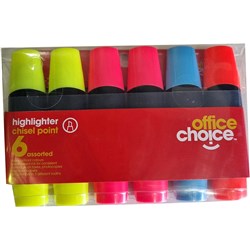 OFFICE CHOICE HIGHLIGHTER 6pk Assorted