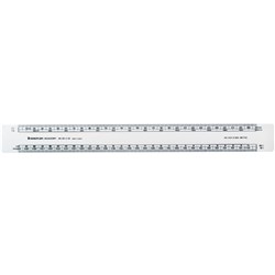 STAEDTLER OVAL SCALE RULERS - 300MM Scale: Front- 1:11:5 1:10 1:1