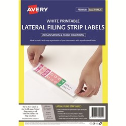 AVERY LATERAL FILING LABELS 4 per sheet