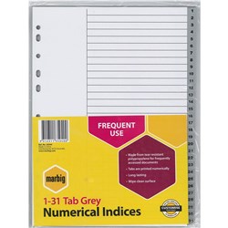 DIVIDER- A4 1-31 PVC MARBIG