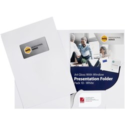 MARBIG PRESENTATION FOLDERS Pro Series A4 Window Gloss