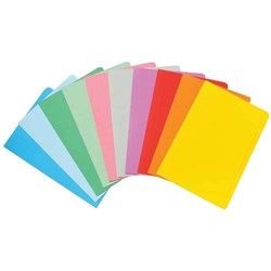 MARBIG MANILLA FOLDER F/CAP ASSORTED COLOURS pk20