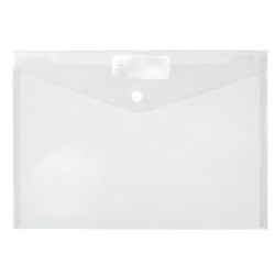 PP WALLET + BUTTON A4 CLEAR DOCUMENT WALLET