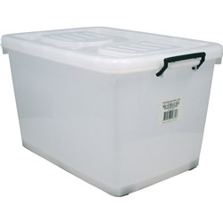 90 LITRE STORAGE BOX CLEAR I425
